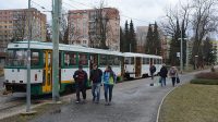 Tram č. 11 na konečné v Jablonci